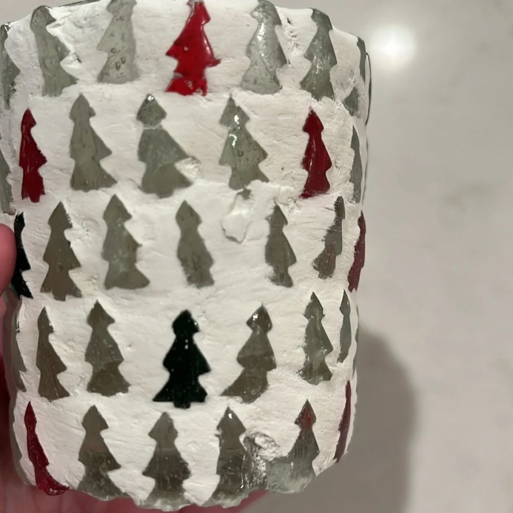 Creative Co-Op Glass Tree Mosaic Votive Holders/Set of 2